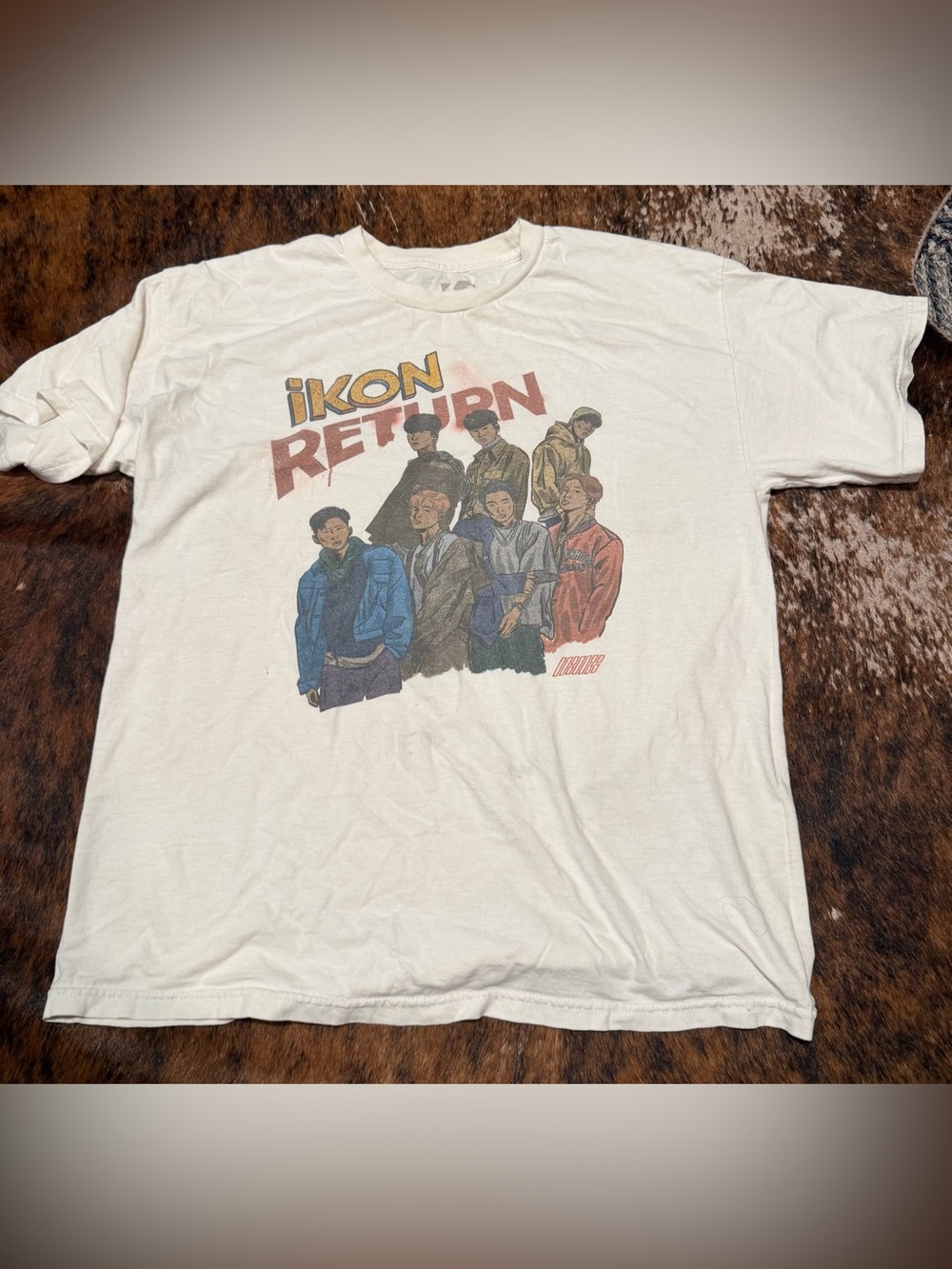 iKON Return Album Kpop T-Shirt White 2018 LTD ED. YG Entertainment Official Sz L